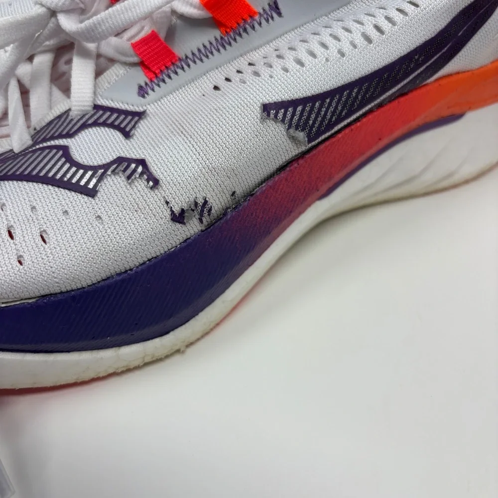 Saucony Endorphin Speed 4 Women's Size 10 White Orange Running Shoes S10940-129